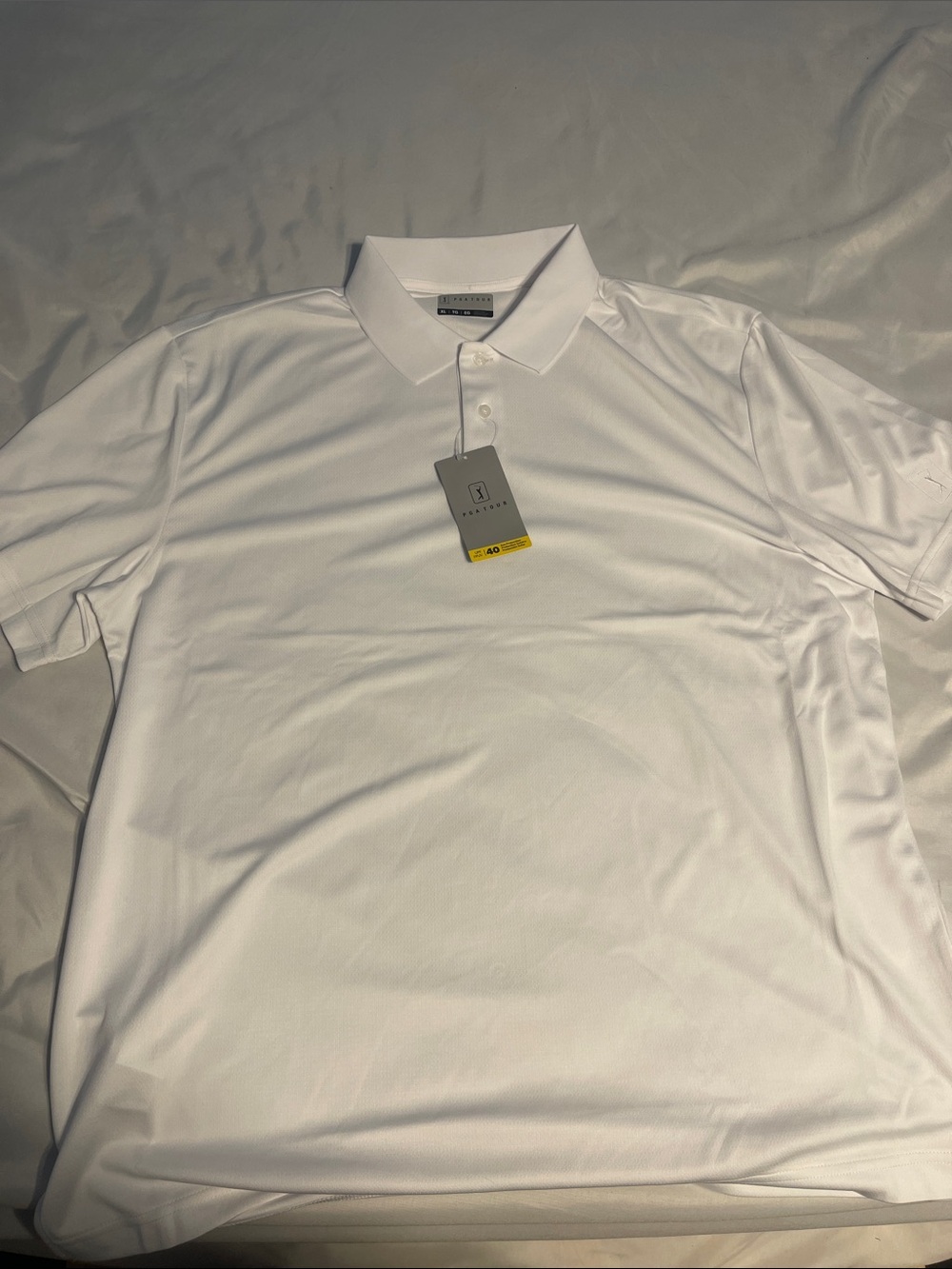 Men's White pgatour Shirt - Unbranded
